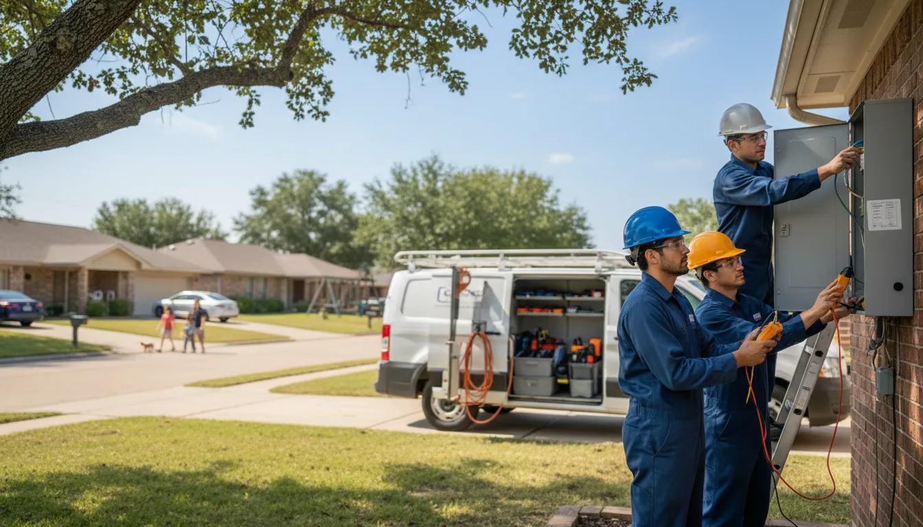 Certified electrician providing emergency electrical services in Nursery, TX